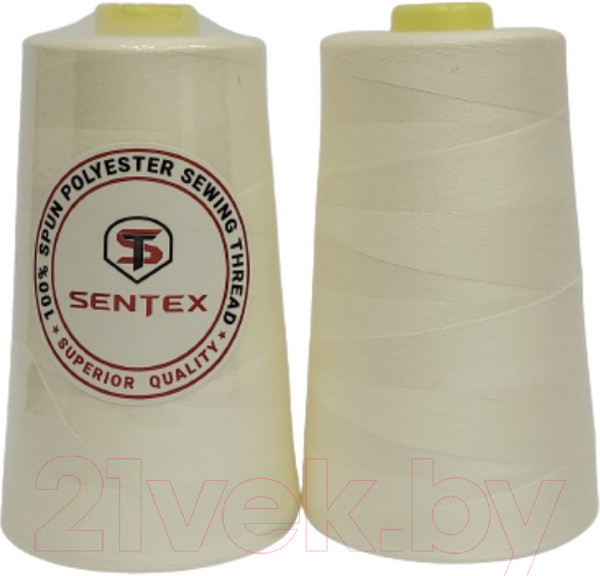 Изображение товара Набор швейных ниток Sentex 100% полиэстер 50/2 5000 ярдов 1001 (2шт)