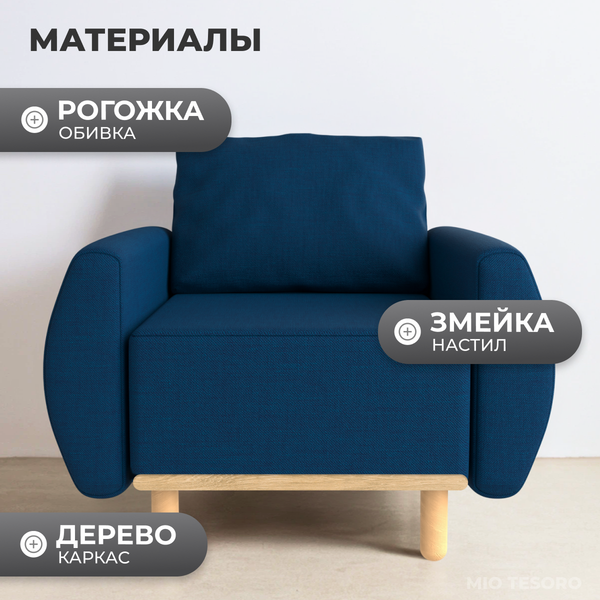 Изображение товара Кресло мягкое Mio Tesoro Тулисия (синий)