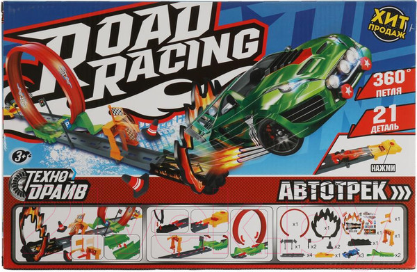 Изображение товара Автотрек гоночный Технодрайв С катапультой / 1906C368-R