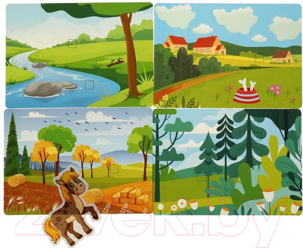 Изображение товара Развивающий игровой набор Умные игры Игра на липучках. Кто где живет / 4680107953926