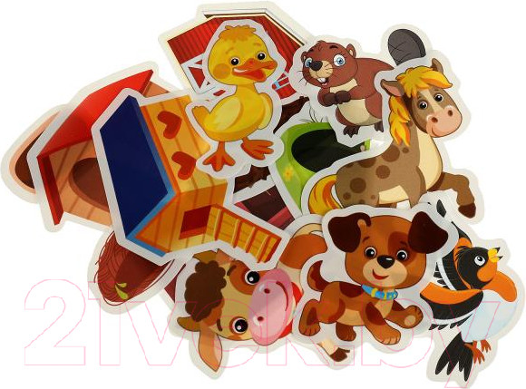 Изображение товара Развивающий игровой набор Умные игры Игра на липучках. Кто где живет / 4680107953926