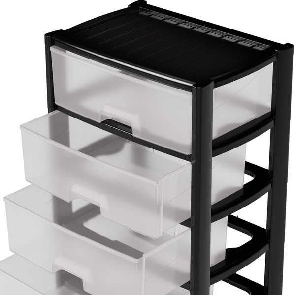 Изображение товара Комод пластиковый Альтернатива Колорит / М8764 (черный)