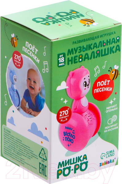 Изображение товара Развивающая игрушка Zabiaka Неваляшка. Мишка Роро / 7106355