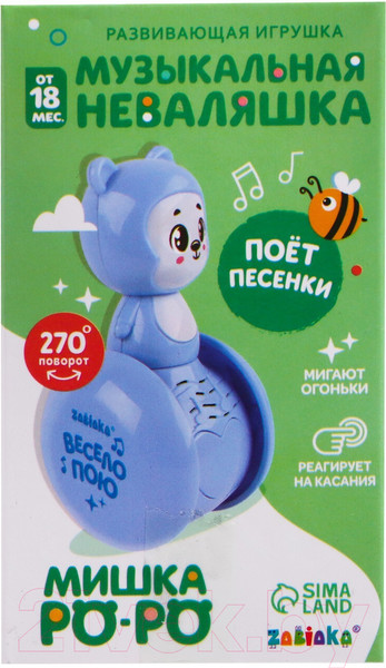 Изображение товара Развивающая игрушка Zabiaka Неваляшка. Мишка Роро / 7106355