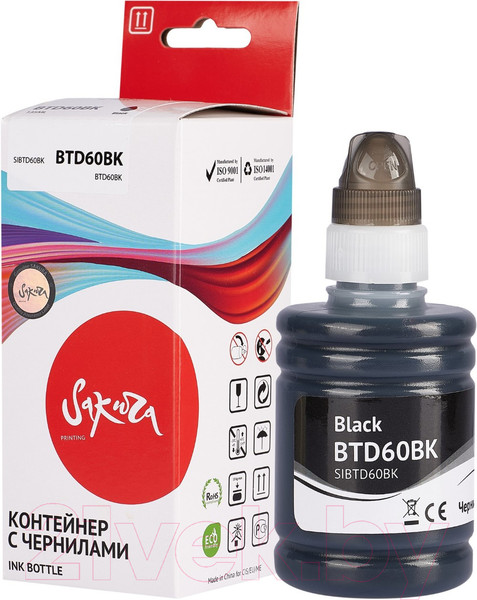 Изображение товара Контейнер с чернилами Sakura Printing SIBTD60BK