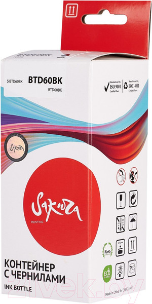 Изображение товара Контейнер с чернилами Sakura Printing SIBTD60BK