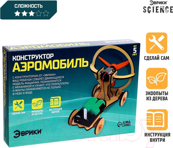 Изображение товара Конструктор электромеханический Эврики Аэромобиль / 5351698