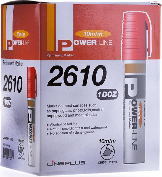 Изображение товара Маркер перманентный Line Plus PER-2610 (красный)