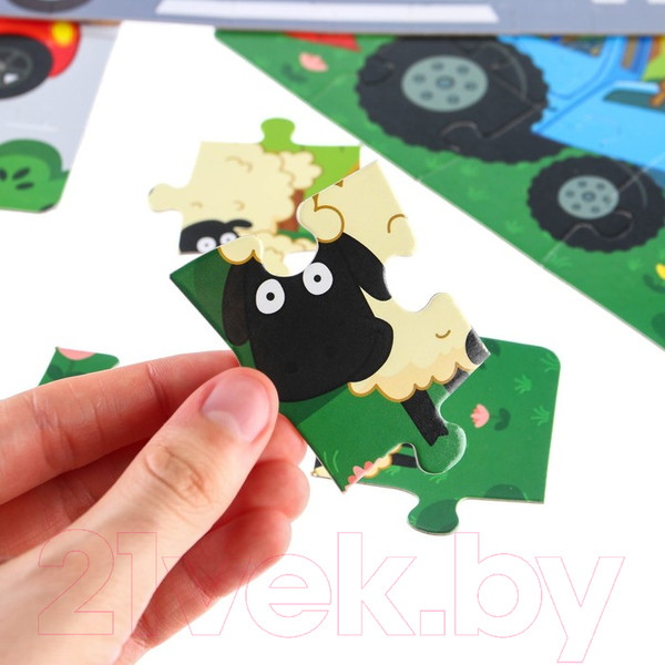 Изображение товара Набор пазлов Синий трактор 4 в 1 / 7774664