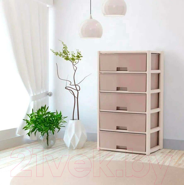 Изображение товара Комод пластиковый Альтернатива Колорит / М8760 (бежевый)