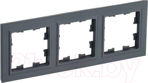 Изображение товара Рамка для выключателей и розеток IEK Brite BR-M32-K53 (графит)