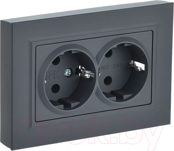 Изображение товара Розетка IEK Brite BR-R24-16-K53-F (графит)