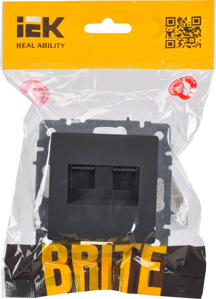 Изображение товара Розетка IEK Brite BR-KT20-O-1-K53 (графит)