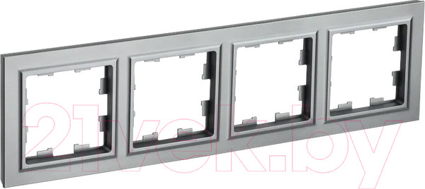 Изображение товара Рамка для выключателей и розеток IEK Brite BR-M42-K46 (сталь)