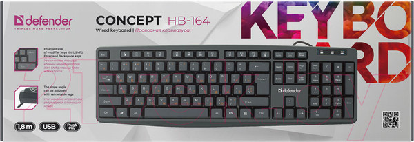 Изображение товара Клавиатура Defender Concept HB-164 / 45164 (черный)