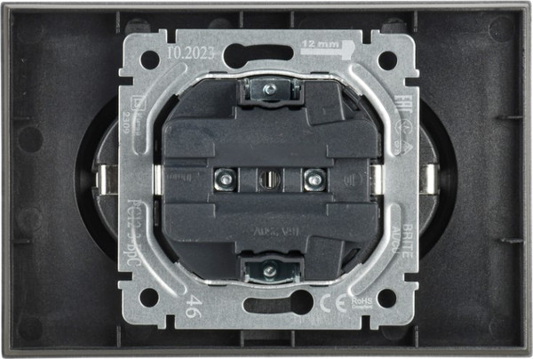 Изображение товара Розетка IEK Brite BR-R21-16-K46-F (сталь)