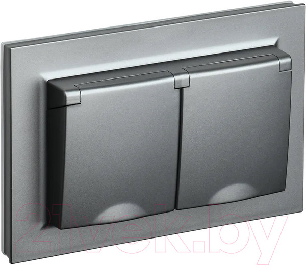 Изображение товара Розетка IEK Brite BR-R26-16-44-K46-F (сталь)