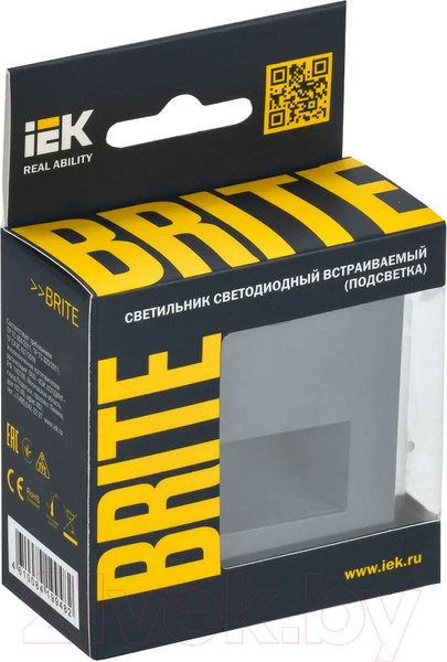 Изображение товара Встраиваемая подсветка IEK Brite BR-FL20-K35 (маренго)