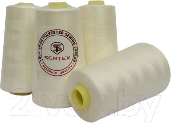 Изображение товара Набор швейных ниток Sentex 100% полиэстер 50/2 5000 ярдов 1001 (4шт)