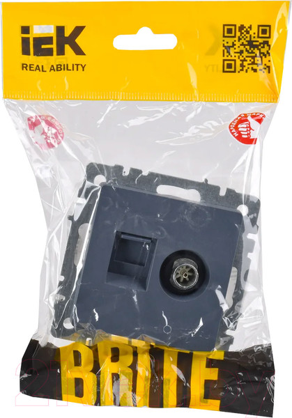 Изображение товара Розетка IEK Brite BR-AK20-1-K35 (маренго)