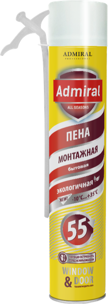 Изображение товара Пена монтажная Admiral Бытовая 55 Всесезонная (1л)