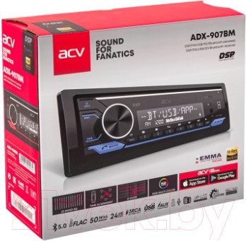 Изображение товара Бездисковая автомагнитола ACV ADX-907BM