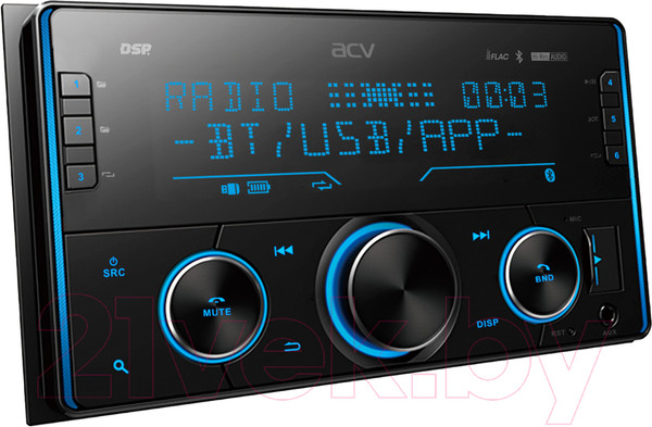 Изображение товара Бездисковая автомагнитола ACV ADX-211BM