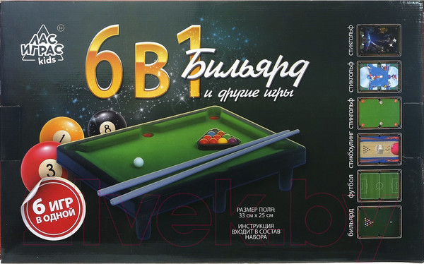 Изображение товара Игровой стол Лас Играс 6 в 1 1026623 / 68622