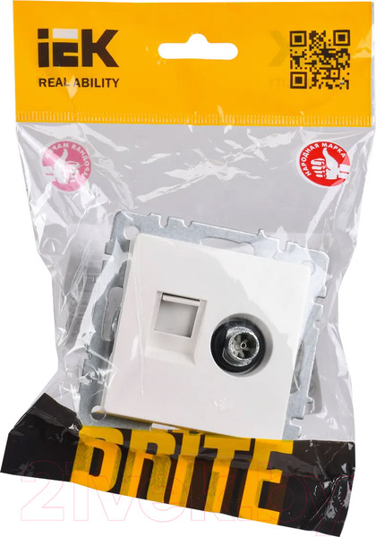 Изображение товара Розетка IEK Brite BR-AK20-1-K36 (жемчуг)
