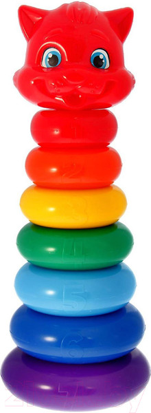Изображение товара Развивающий игровой набор Соломон Пирамидка Котик / 1200498
