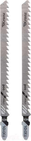 Изображение товара Набор пильных полотен Kranz T301DL По дереву 132мм 6 зубьев 6-85мм / KR-92-0314 (2шт)