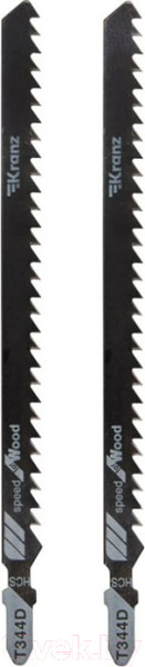 Изображение товара Набор пильных полотен Kranz T344D По дереву 152мм 6 зубьев 8-100мм / KR-92-0309 (2шт)