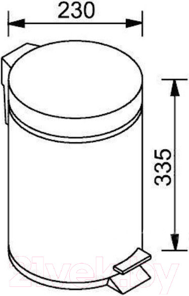 Изображение товара Мусорное ведро Aquanet 8074SS (8л)