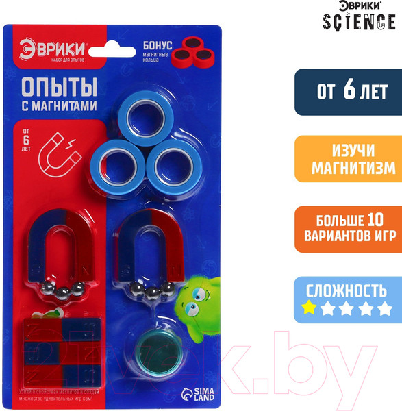 Изображение товара Научная игра Эврики Опыты с магнитами / 7136438