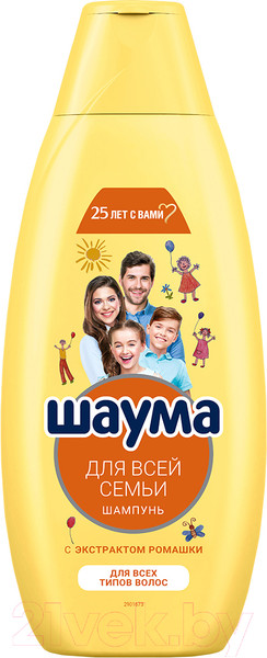 Изображение товара Шампунь для волос Шаума Для всей семьи с экстрактом ромашки (650мл)