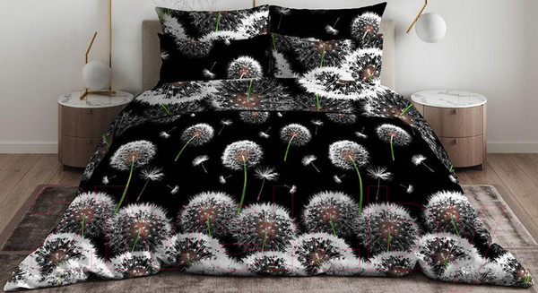 Изображение товара Комплект постельного белья ВАСИЛИСА Белый одуванчик cемейный / 272512