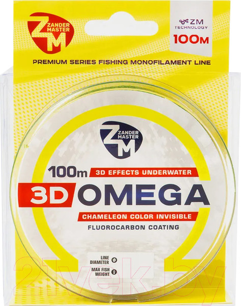 Изображение товара Леска монофильная ZanderMaster 3D Omega 0.181мм 5.6кг/ 12002 (100м)
