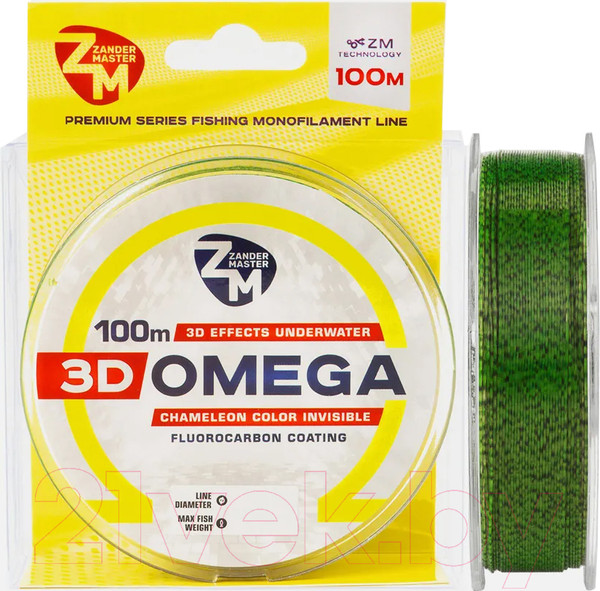 Изображение товара Леска монофильная ZanderMaster 3D Omega 0.181мм 5.6кг/ 12002 (100м)
