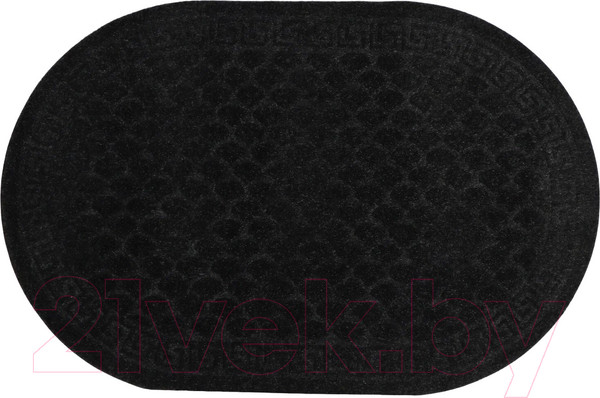 Изображение товара Коврик грязезащитный Kovroff Чешуйки овал 60x90 / ПО/04/03/01 (черный)