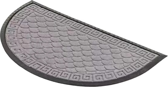 Изображение товара Коврик грязезащитный Kovroff Чешуйки овал 40x60 / ПО/04/01/02 (серый)