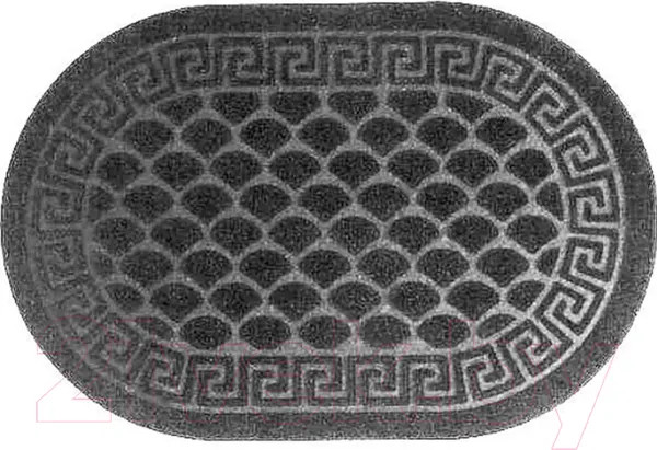 Изображение товара Коврик грязезащитный Kovroff Чешуйки овал 40x60 / ПО/04/01/02 (серый)