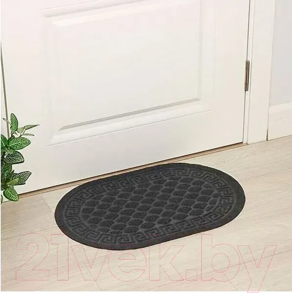 Изображение товара Коврик грязезащитный Kovroff Чешуйки овал 40x60 / ПО/04/01/02 (серый)