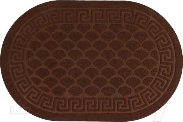 Изображение товара Коврик грязезащитный Kovroff Чешуйки овал 60x90 / ПО/04/03/03 (коричневый)