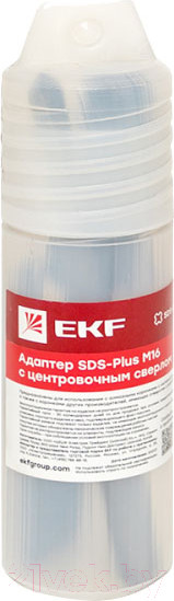 Изображение товара Державка для коронок EKF Expert SDS-plus M16 с центровочным сверлом / ad-sdsplus
