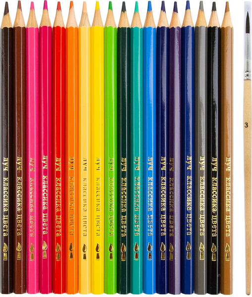 Изображение товара Набор цветных карандашей ЛУЧ Классика цвета / 32С 2091-08 (18цв)