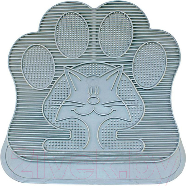 Изображение товара Коврик для кошачьего туалета Duvo Plus Лапка / 100120/DV (серый)