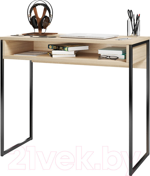 Изображение товара Письменный стол Soma СПМ-4 Metal (дуб сонома/черный)