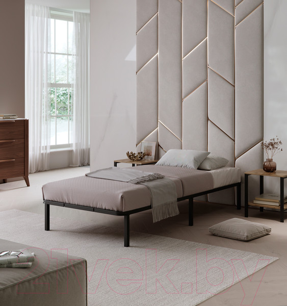 Изображение товара Односпальная кровать Домаклево София 90x200 (черный)