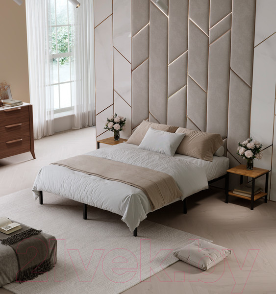 Изображение товара Двуспальная кровать Домаклево София 160x200 (черный)