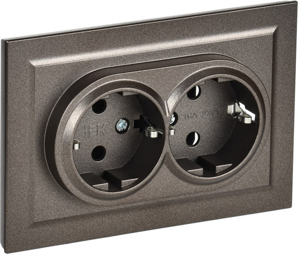 Изображение товара Розетка IEK Brite BR-R21-16-K45-F (темная бронза)